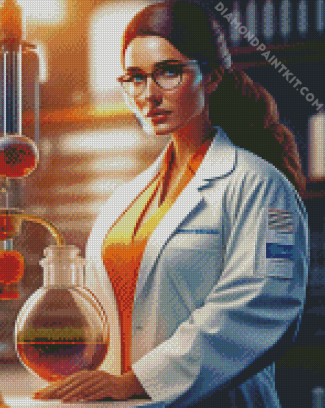 Scientist Woman diamond painting