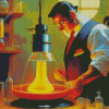 Vintage Scientist In Laborator diamond painting