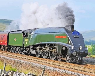 A4 SteamTrain Diamond Painting