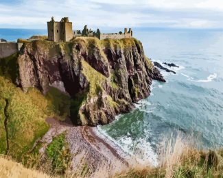 Aberdeen Dunnottar Castle Diamond Painting