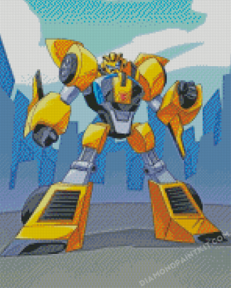 Bumblebee Robot Diamond Painting