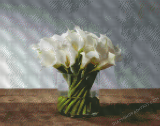 Calla Lily Glass Vase Diamond Painting