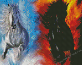 Fire And Ice Horse Diamond Painting