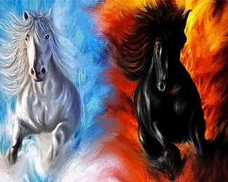 Fire And Ice Horse Diamond Painting