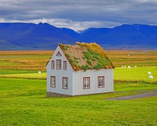 House In Grasslands Diamond Painting