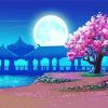 Moon Sakura Japan Diamond Painting