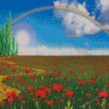 Poppy Field Emerald City Diamond Painting