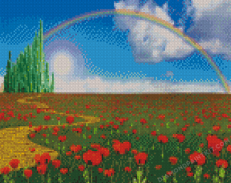 Poppy Field Emerald City Diamond Painting