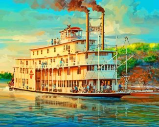 The Steamboat Art Diamond Painting