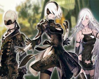 Nier Automata Characters Diamond Painting