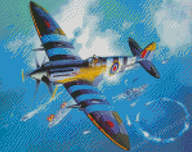 Spitfire Airplane Diamond Painting