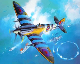 Spitfire Airplane Diamond Painting