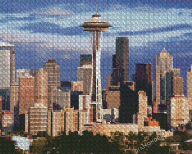 Washington Tower Space Needle Diamond Painting