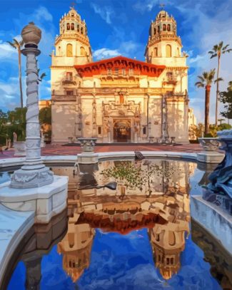 Hearst Castle Reflection Diamond Painting