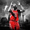 Monochrome James Harden Houston Rockets Diamond Painting