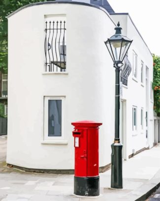 Red Post Box Diamond Painting