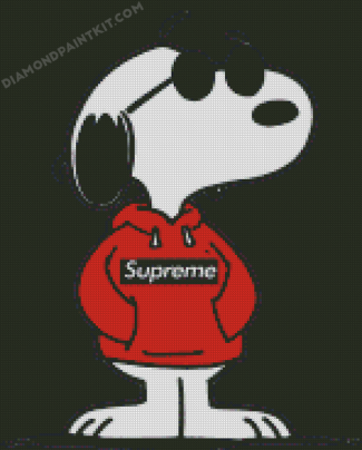 Stylish Supreme Snoopy Diamond Painting