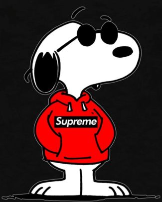 Stylish Supreme Snoopy Diamond Painting