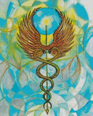 Aesthetic Caduceus Diamond Painting