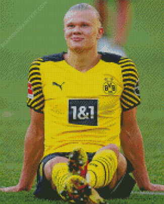 The Footballer Erling Haaland Diamond Painting