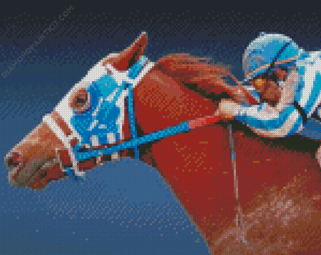 Aesthetic Secretatiat Horse Diamond Painting