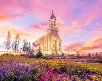 Cedar City Utah Temple Diamond Painting