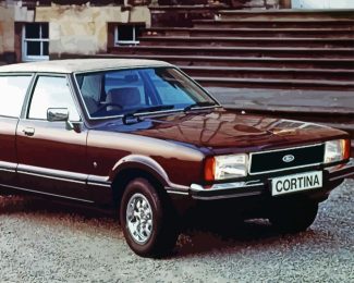 Brown Ford Cortina Car Diamond Painting