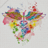 Floral Caduceus Diamond Painting