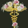 Floral Caduceus Diamond Painting