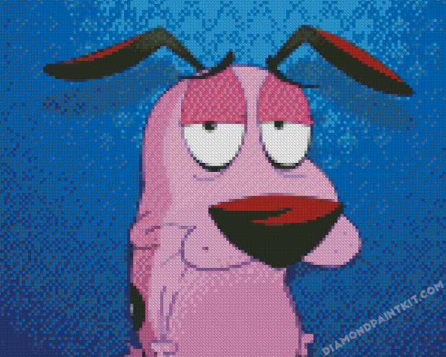 Cool Courage The Cowardly Dog Diamond Painting