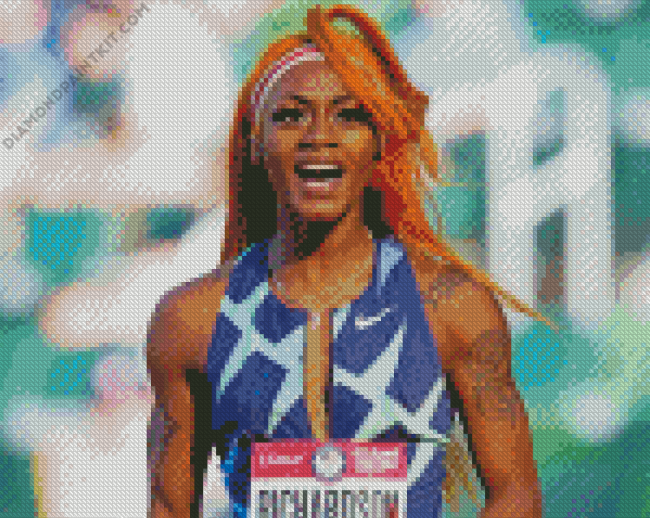 The Athlete Shacarri Richardson Diamond Painting