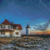 Sunset Over Race Point Lighthouse Diamond Painting