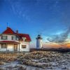 Sunset Over Race Point Lighthouse Diamond Painting