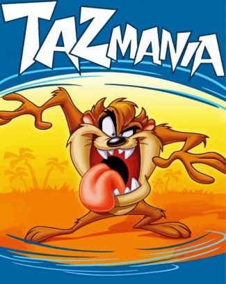 Taz Mania Poster Diamond Painting