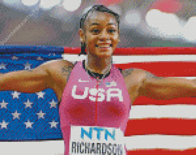 Cool Shacarri Richardson Diamond Painting