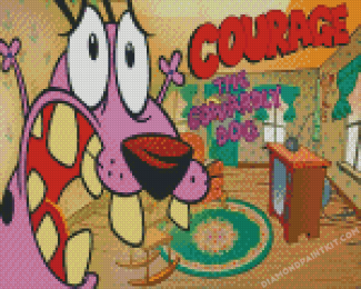 Courage The Cowardly Dog Animation Diamond Painting