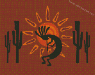 Aesthetic Kokopelli Diamond Painting