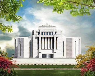 Canada Cardston Temple Diamond Painting