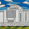 Cardston Temple Illustration Diamond Painting