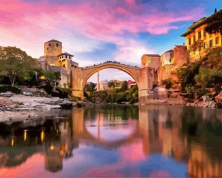 Mostar Old Bridge Diamond Painting