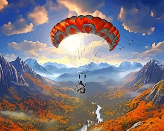 Flying Powered Parachute Diamond Painting