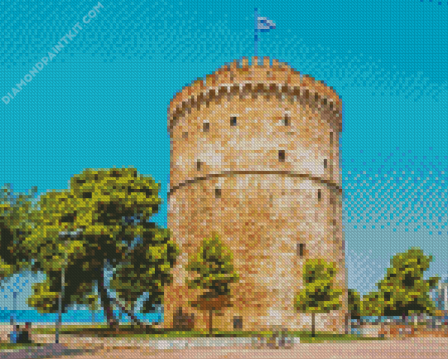 White Tower Diamond Painting