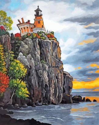 Split Rock Lighthouse Minnesota Diamond Painting