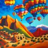 Albuquerque Balloons Poster Diamond Painting