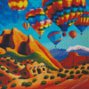 Albuquerque Balloons Poster Diamond Painting