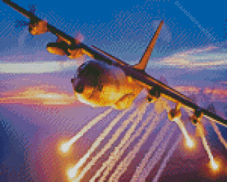 C 130 Hercules Angel Flight Art Diamond Painting