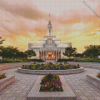 Draper Temple Sunset Diamond Painting