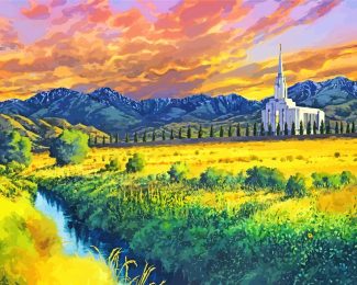 Oquirrh Temple Art Diamond Painting