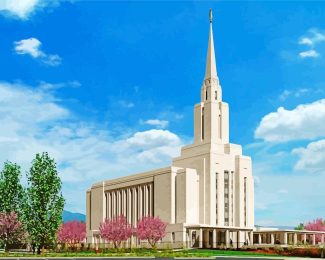 Oquirrh Temple Utah Diamond Painting