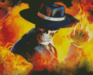 Skulduggery Pleasant Fire Diamond Painting